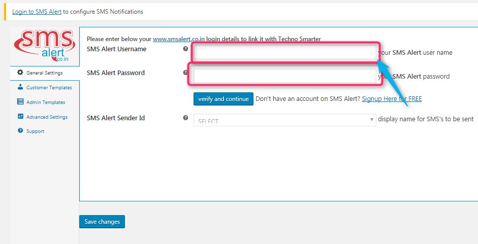 SMS integration in Woocommerce Wordpress5  